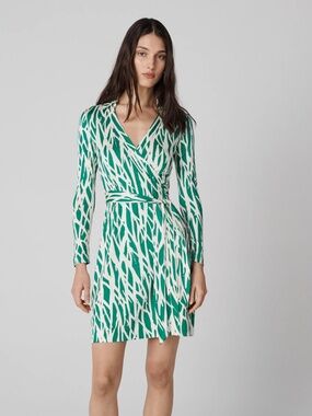 Diane von Furstenberg "New Jeanne" Silk Jersey Wrap Dress